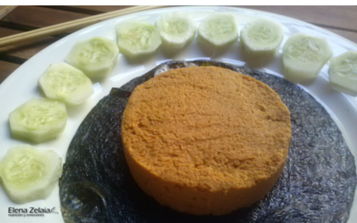 Receta. Paté de sardinas sobre alga nori